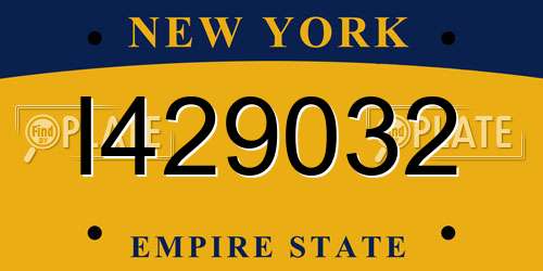 I429032 New York License Plate