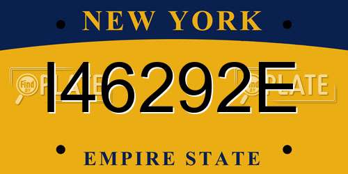 I46292E New York License Plate