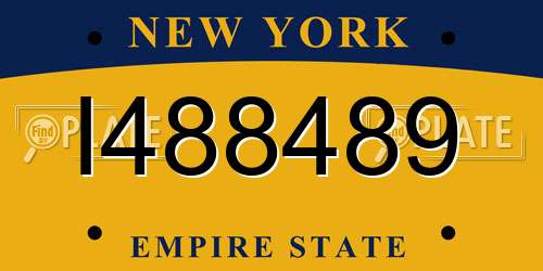 I488489 New York License Plate