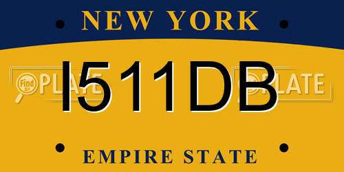 I511DB New York License Plate