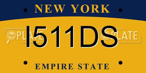 I511DS New York License Plate
