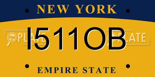 I511OB New York License Plate