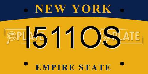 I511OS New York License Plate