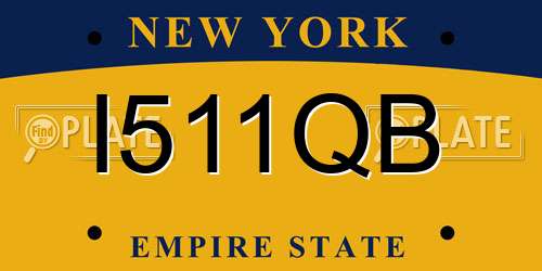 I511QB New York License Plate