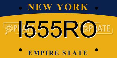 I555RO New York License Plate