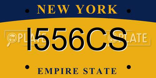 I556CS New York License Plate