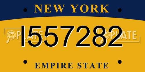 I557282 New York License Plate