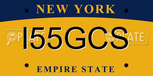 I55GCS New York License Plate