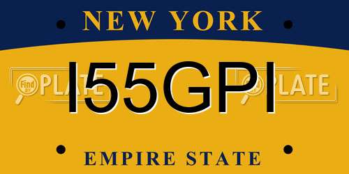 I55GPI New York License Plate
