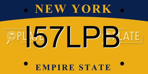 I57LPB New York License Plate