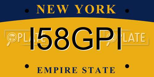 I58GPI New York License Plate