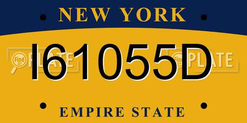 I61055D New York License Plate