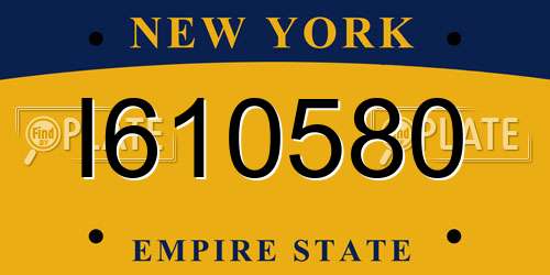 I610580 New York License Plate