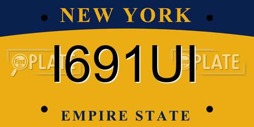 I691UI New York License Plate