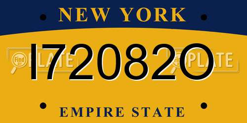 I72082O New York License Plate