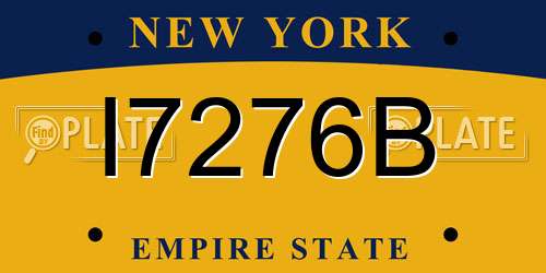I7276B New York License Plate