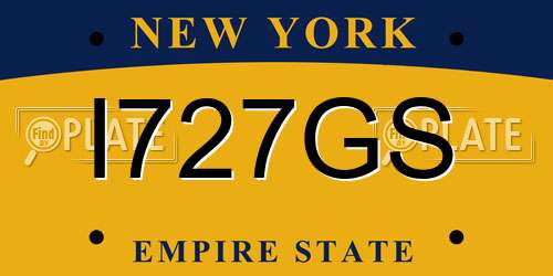I727GS New York License Plate