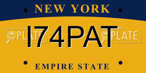 I74PAT New York License Plate