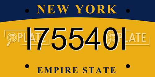 I75540I New York License Plate