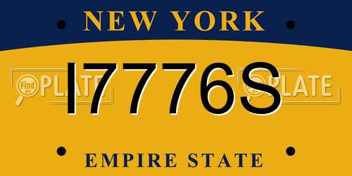 I7776S New York License Plate