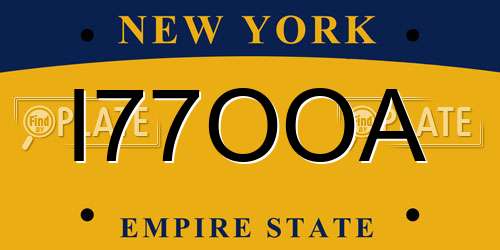 I77OOA New York License Plate