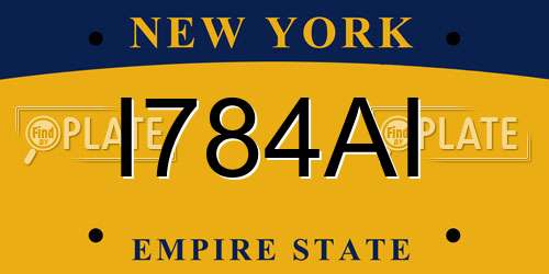 I784AI New York License Plate