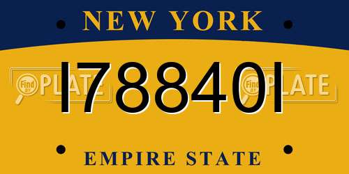 I78840I New York License Plate
