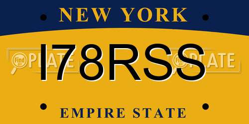 I78RSS New York License Plate