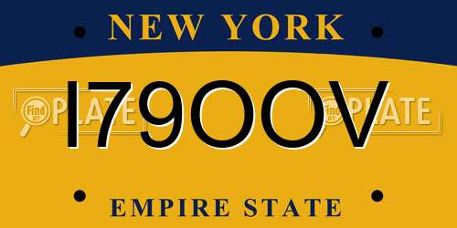 I79OOV New York License Plate