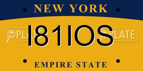 I81IOS New York License Plate