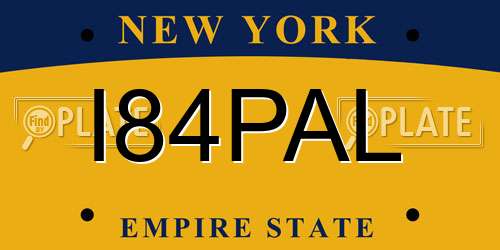 I84PAL New York License Plate