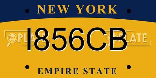 I856CB New York License Plate