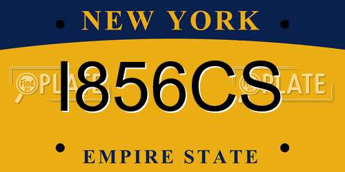 I856CS New York License Plate