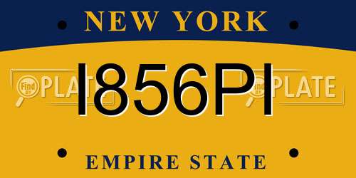 I856PI New York License Plate