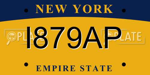I879AP New York License Plate