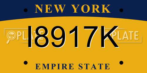 I8917K New York License Plate