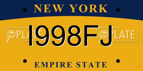 I998FJ New York License Plate
