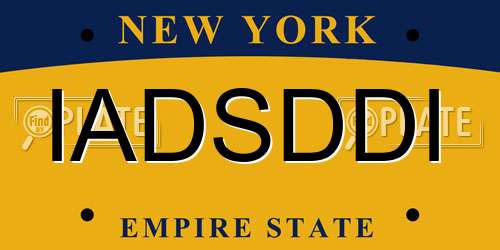 IADSDDI New York License Plate