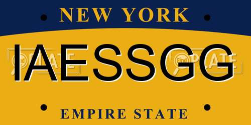 IAESSGG New York License Plate