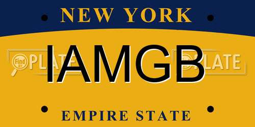 IAMGB New York License Plate