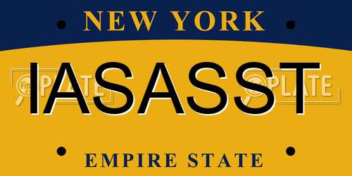 IASASST New York License Plate