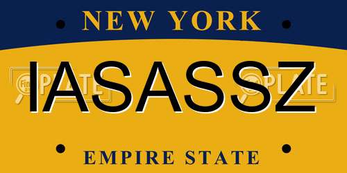 IASASSZ New York License Plate