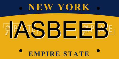 IASBEEB New York License Plate