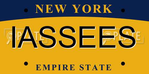 IASSEES New York License Plate