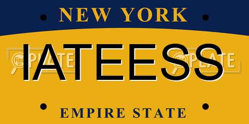 IATEESS New York License Plate