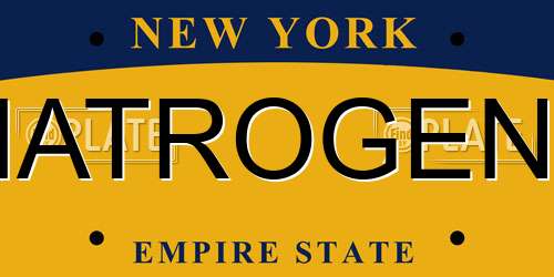 IATROGEN New York License Plate