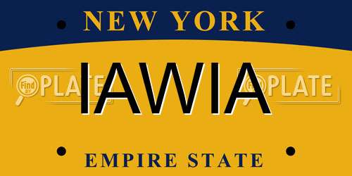 IAWIA New York License Plate