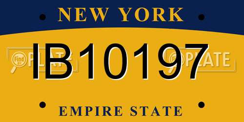 IB10197 New York License Plate