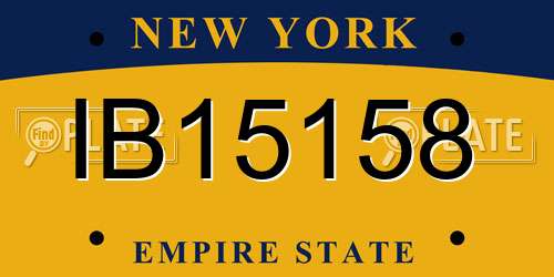 IB15158 New York License Plate