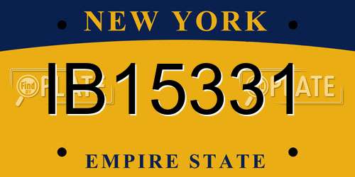 IB15331 New York License Plate